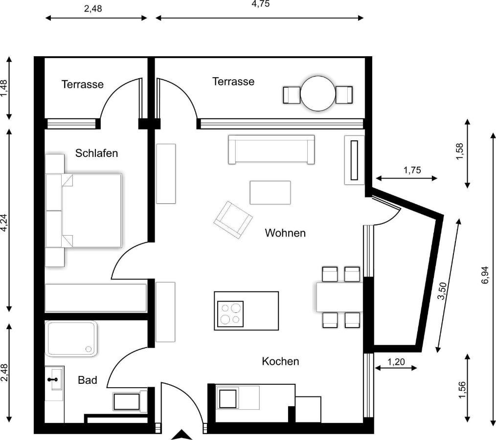 Apartamento Sylter-Juwel-Mit-Traumblick Westerland Exterior foto